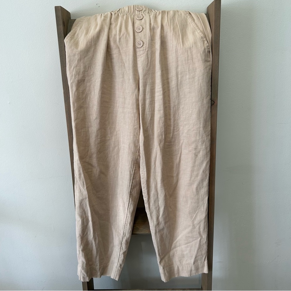 LOFT Outlet Linen Blend Pants High Rise Rise Size Small